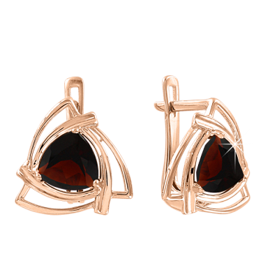 Ohrringe aus Rotgold 585 mit Granat
