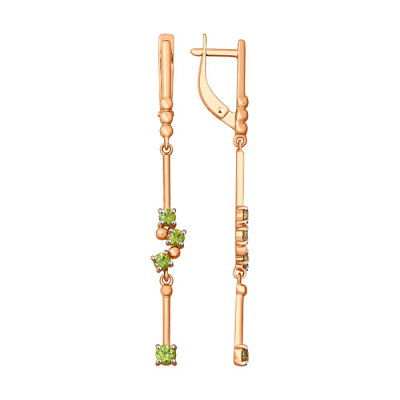 Ohrringe aus Rotgold 585 mit Swarovski Kristall