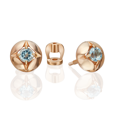 Ohrringe aus Rotgold 585 mit Topas