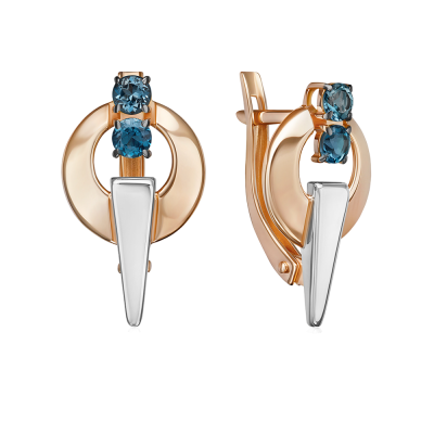 Ohrringe aus Rotgold 585 mit Topas