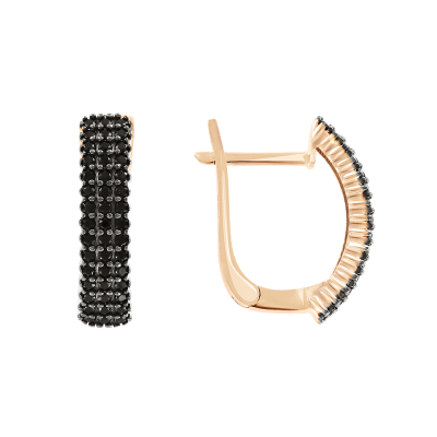 Ohrringe aus Rotgold 585 mit Zirkonia
