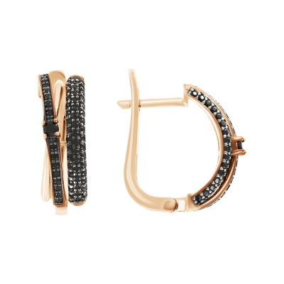 Ohrringe aus Rotgold 585 mit Zirkonia