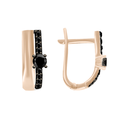 Ohrringe aus Rotgold 585 mit Zirkonia