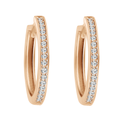 Ohrringe aus Rotgold 585 mit Zirkonia
