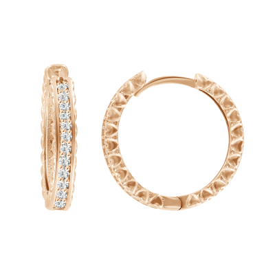 Ohrringe aus Rotgold 585 mit Zirkonia