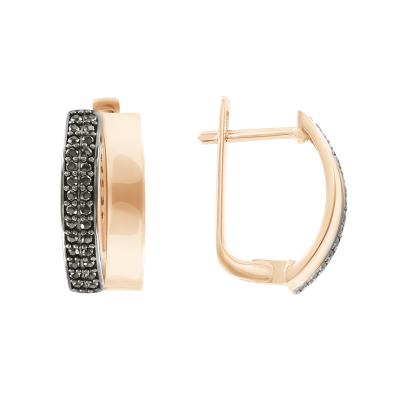 Ohrringe aus Rotgold 585 mit Zirkonia