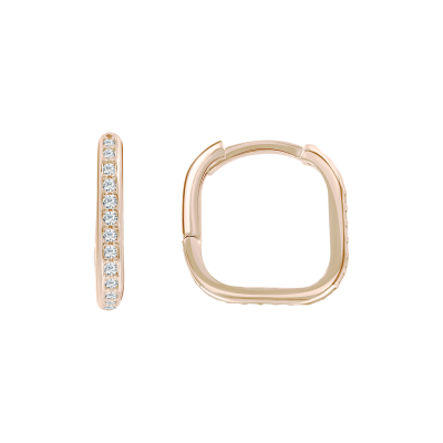 Ohrringe aus Rotgold 585 mit Zirkonia