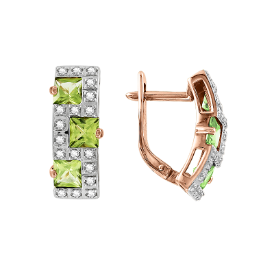 Ohrringe aus Rotgold 585 mit Zirkonia