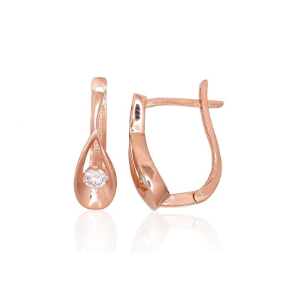 Ohrringe aus Rotgold 585 mit Zirkonia