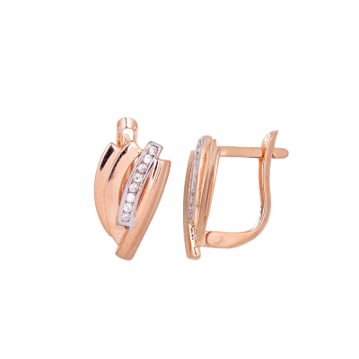 Ohrringe aus Rotgold 585 mit Zirkonia