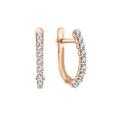 Ohrringe aus Rotgold 585 mit Zirkonia