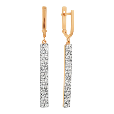 Goldohrringe aus Rotgold 585 mit Zirkonia