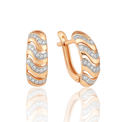Goldohrringe mit Zirkonia