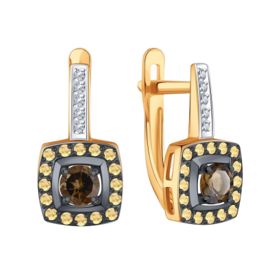 Ohrringe aus Rotgold 585 mit Zirkonia