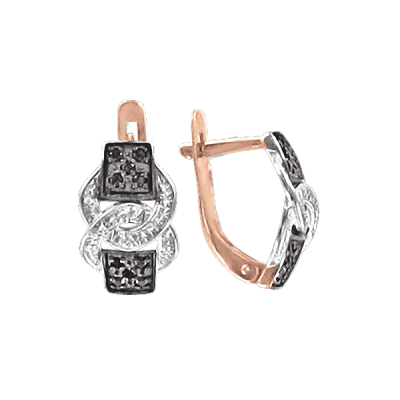 Ohrringe aus Rotgold 585 mit Zirkonia