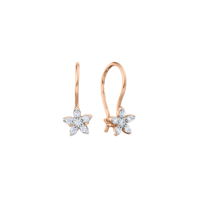 Kinder Ohrringe aus Rotgold 585 mit Zirkonia