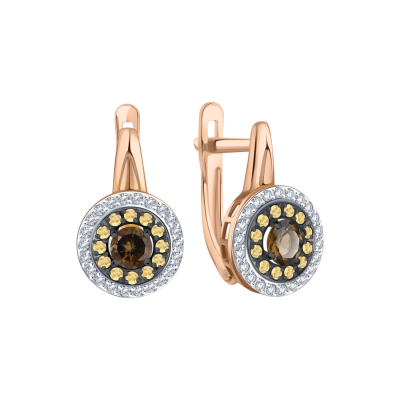 Ohrringe aus Rotgold 585 mit Zirkonia