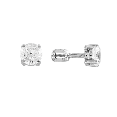 Goldohrringe aus Weißgold 585 mit Zirkonia