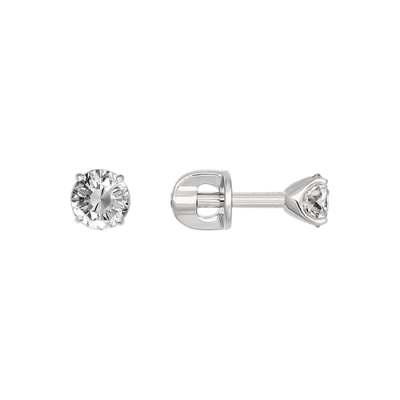Goldohrringe aus Weißgold 585 mit Zirkonia