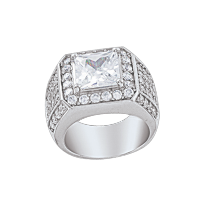 Herrenring aus Silber 925 mit Zirkonia