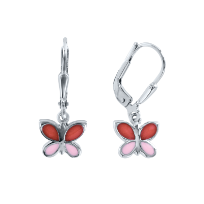 Kinder Ohrhänger aus Silber 925 mit Emaille