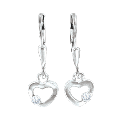 Kinder Ohrhänger aus Silber 925 mit Zirkonia