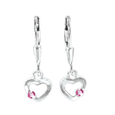 Kinder Ohrhänger aus Silber 925 mit Zirkonia