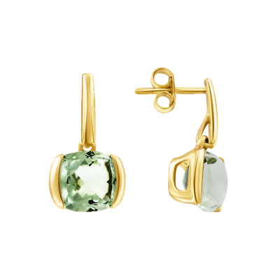 Kinder Ohrstecker aus Gelbgold 585 mit Amethyst und Zirkonia