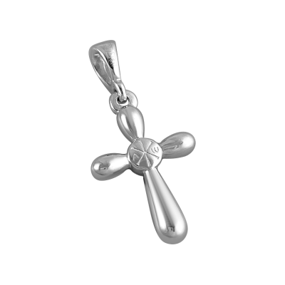 Kreuz Anhänger aus Silber 925 mit Rubin