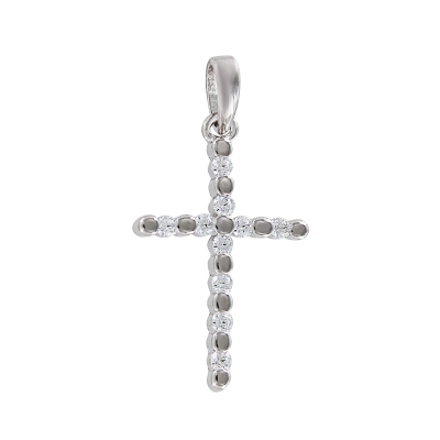 Kreuz Anhänger aus Silber 925 mit Zirkonia