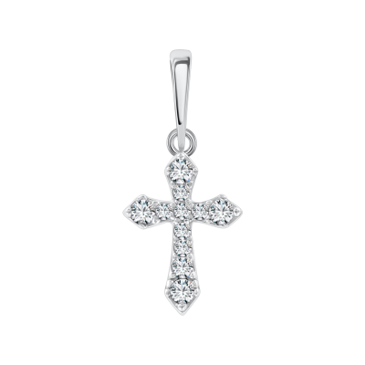 Kreuz Anhänger aus Silber 925 mit Zirkonia