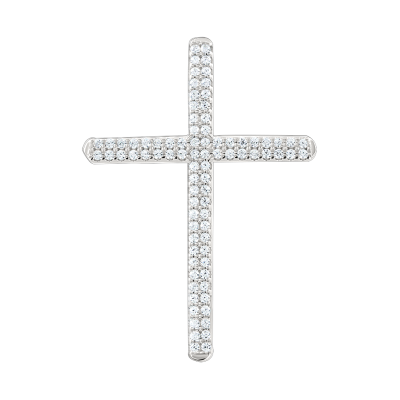 Kreuz Anhänger aus Silber 925 mit Zirkonia