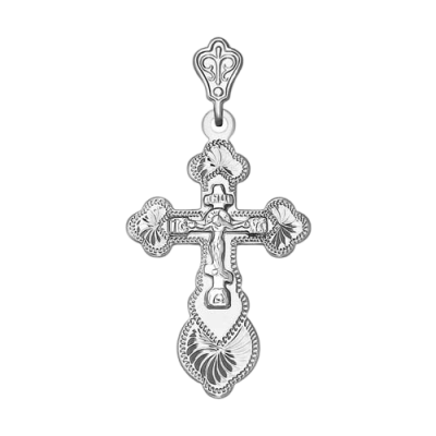 Kreuz Anhänger aus Weißgold 585