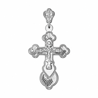 Kreuz Anhänger aus Weißgold 585