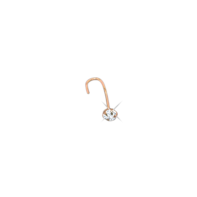 Nasenstecker aus Rotgold 585 mit Zirkonia