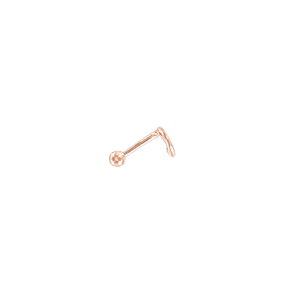 Nasenstecker aus Rotgold 585 mit Zirkonia