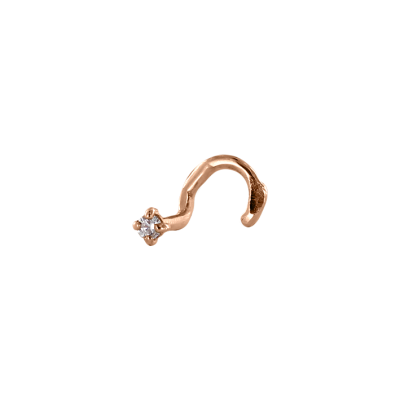 Nasenstecker aus Rotgold 585 mit Zirkonia