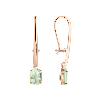 Ohrhänger aus Rotgold 585 mit Amethyst