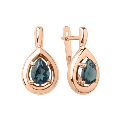 Ohrringe aus Rotgold 585 mit Sitall