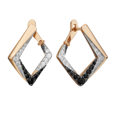 Ohrhänger aus Rotgold 585 mit Zirkonia