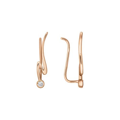 Ohrhänger aus Rotgold 585 mit Zirkonia