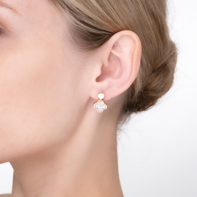 Ohrhänger aus Rotgold 585 mit Zirkonia