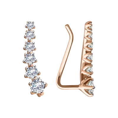Ohrhänger aus Rotgold 585 mit Zirkonia