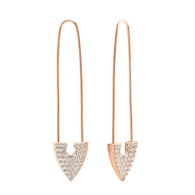 Ohrhänger aus Rotgold 585 mit Zirkonia