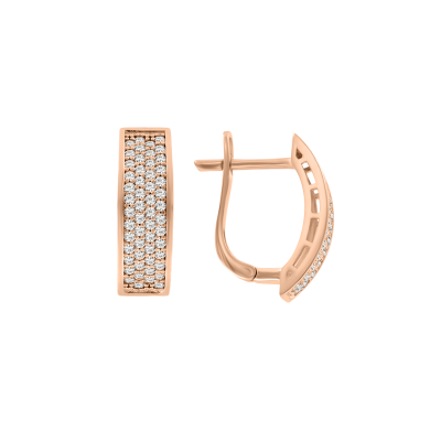 Ohrhänger aus Rotgold 585 mit Zirkonia