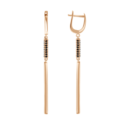Ohrhänger aus Rotgold 585 mit Zirkonia