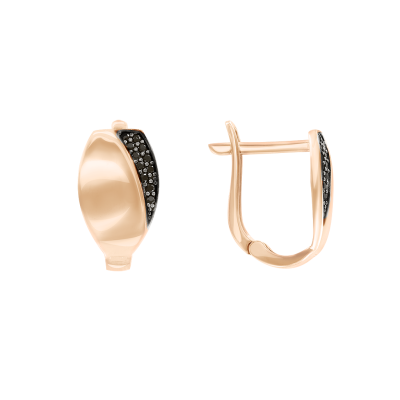 Ohrhänger aus Rotgold 585 mit Zirkonia