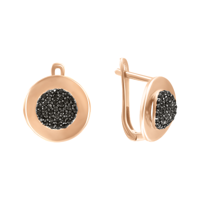 Ohrhänger aus Rotgold 585 mit Zirkonia