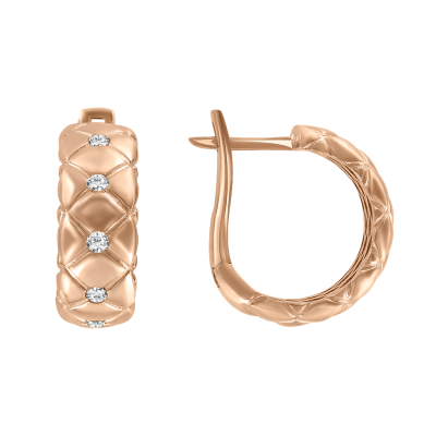 Ohrhänger aus Rotgold 585 mit Zirkonia