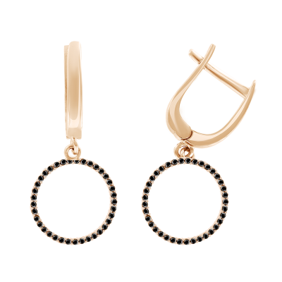 Ohrhänger aus Rotgold 585 mit Zirkonia